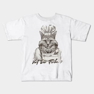 vintage cat chef vert der ferk Kids T-Shirt